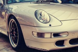 Närbild front Porsche 911